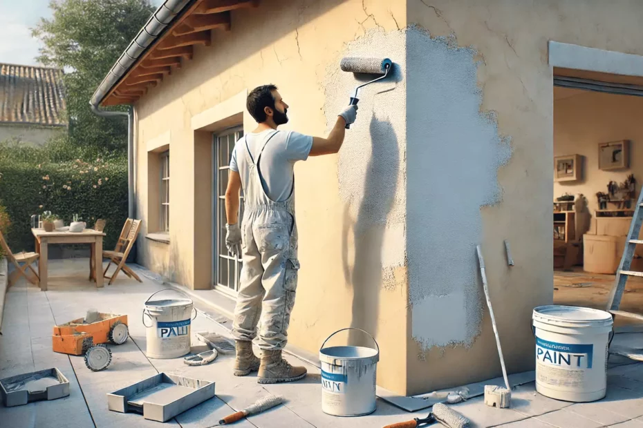 Peindre enduit gratté